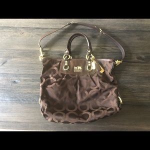 Coach Julianne Satchel Dark Brown/Gold